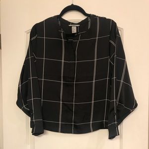 Black button down blouse